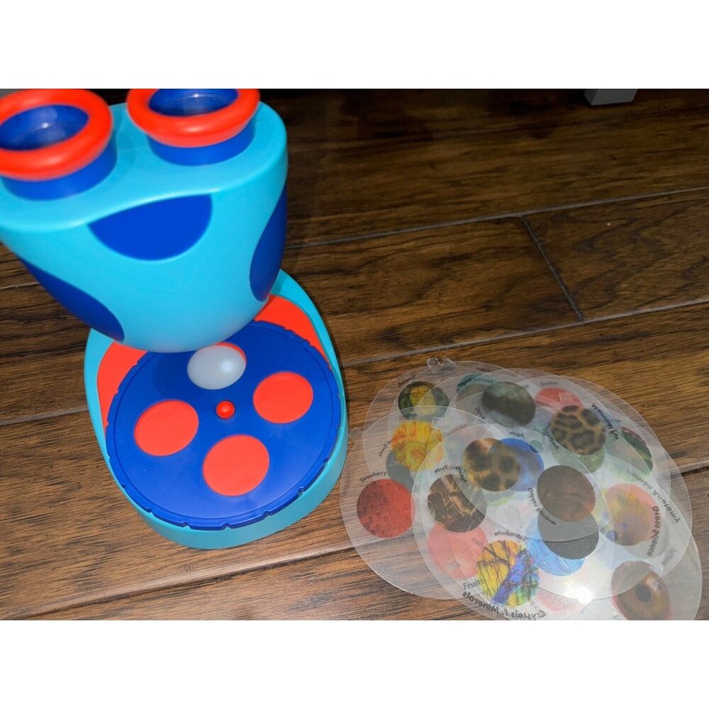 GeoSafari Kids Educational Insights Kidscope Light Up Adjustable Toy Microscope